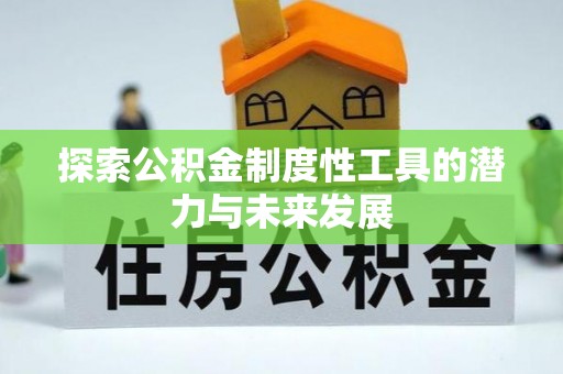 滨湖探索公积金制度性工具的潜力与未来发展