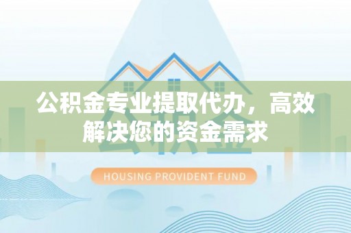 滨湖公积金专业提取代办，高效解决您的资金需求