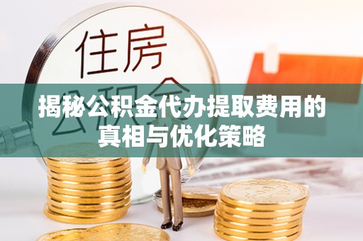 滨湖揭秘公积金代办提取费用的真相与优化策略