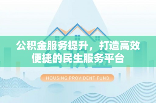 滨湖公积金服务提升，打造高效便捷的民生服务平台
