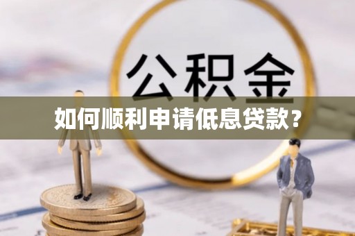 滨湖如何顺利申请低息贷款？