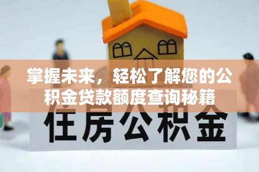 滨湖掌握未来，轻松了解您的公积金贷款额度查询秘籍