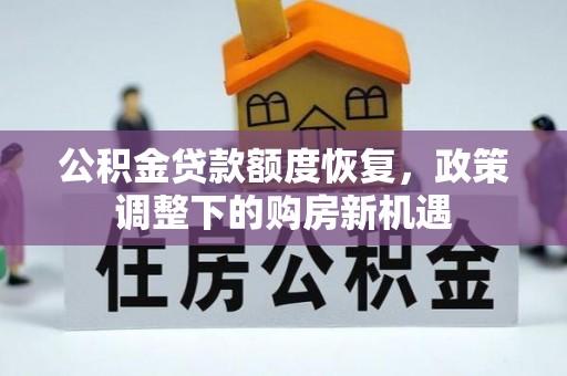 滨湖公积金贷款额度恢复，政策调整下的购房新机遇