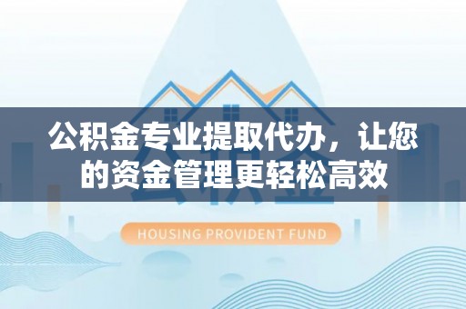 滨湖公积金专业提取代办，让您的资金管理更轻松高效