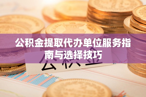 滨湖公积金提取代办单位服务指南与选择技巧