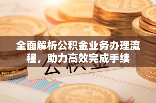 滨湖全面解析公积金业务办理流程，助力高效完成手续