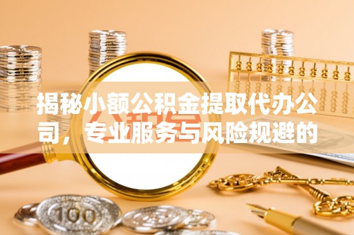 滨湖揭秘小额公积金提取代办公司，专业服务与风险规避的平衡艺术
