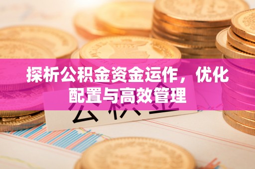 滨湖探析公积金资金运作，优化配置与高效管理
